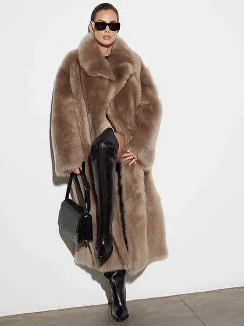 Stilzeits | Lange Winterjacke mit Weicher Textur und Klassischem Schnitt für Frauen Ideal für Kaltes Wetter