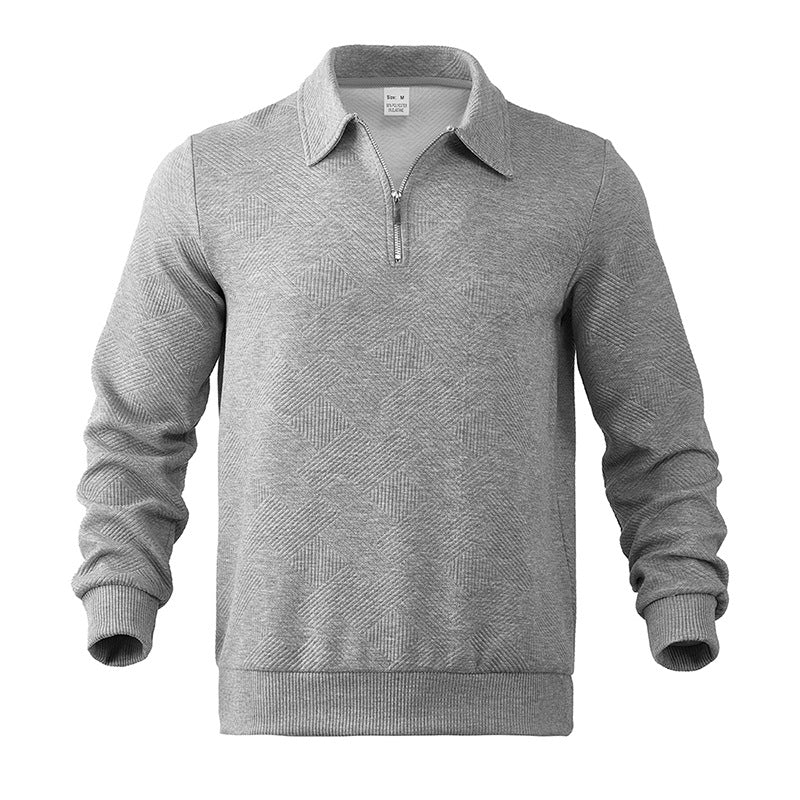 Herren Winter Polopullover | Halber Reißverschluss