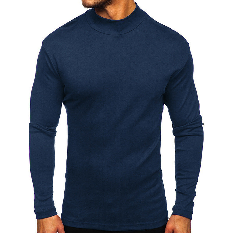 Herren Langarmshirt mit Stehkragen aus hochwertigem Material Stilzeits