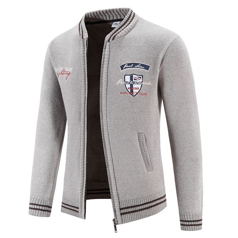 Herren sportliche Strickjacke mit vielseitigem Design Stilzeits