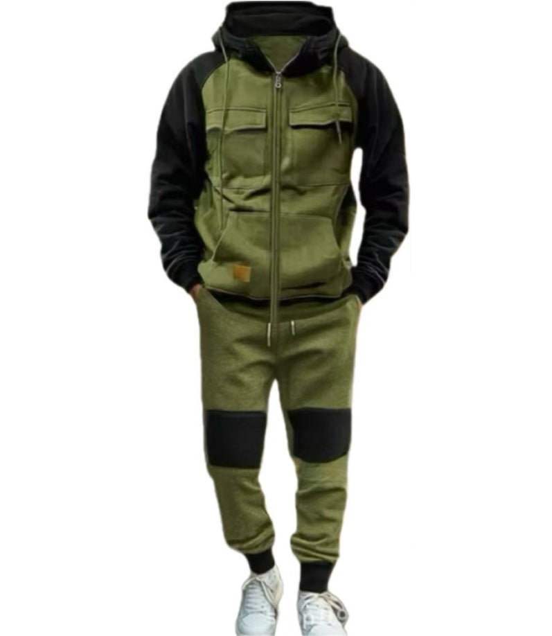 Herren funktionaler Freizeitanzug mit praktischen Taschen Stilzeits