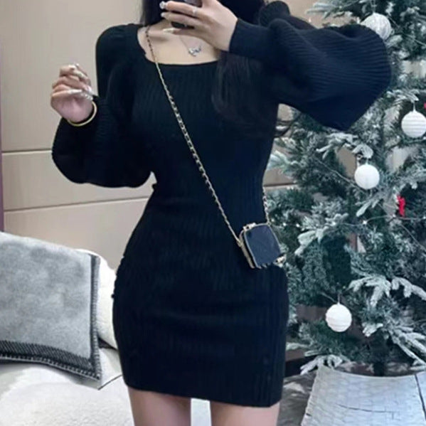 Damen Legeres Strickkleid Stilzeits