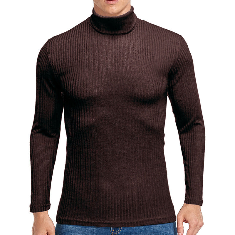 Herren feiner Rollkragenpullover aus strukturiertem Strick Stilzeits