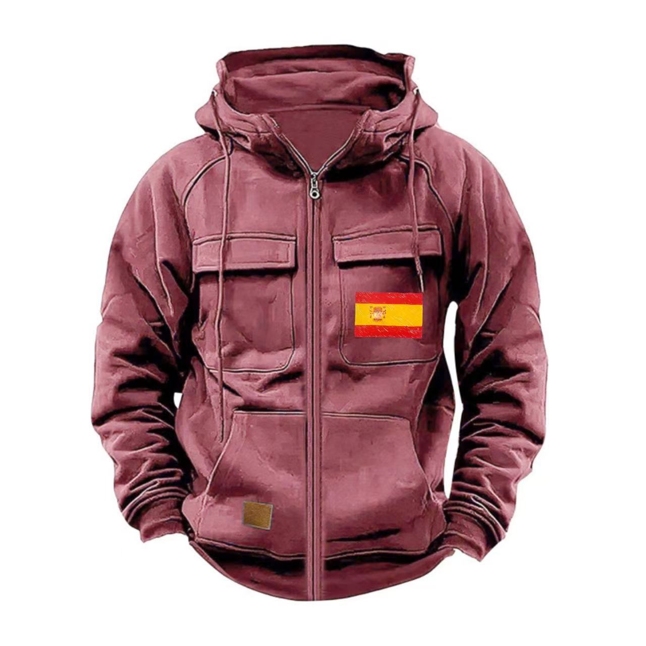 Herren funktionale Jacke mit mehreren Taschen Stilzeits