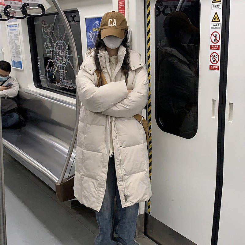 Damen Langer Steppmantel mit praktischen Taschen Stilzeits