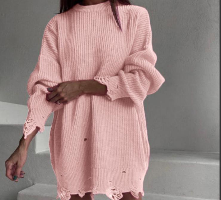 Damen Oversized Strickkleid Stilzeits