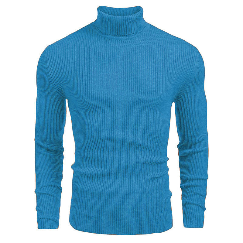 Herren eleganter Rollkragenpullover aus ribbed Strick Stilzeits