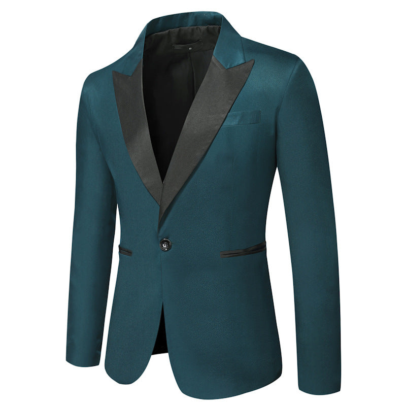 Herren Eleganter Smoking-Blazer mit klassischem Revers und zeitlosem Design Stilzeits