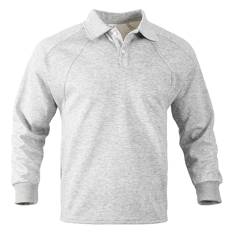 Herren Langarm Polohemd aus weicher Baumwolle mit sportlichen Akzenten Stilzeits