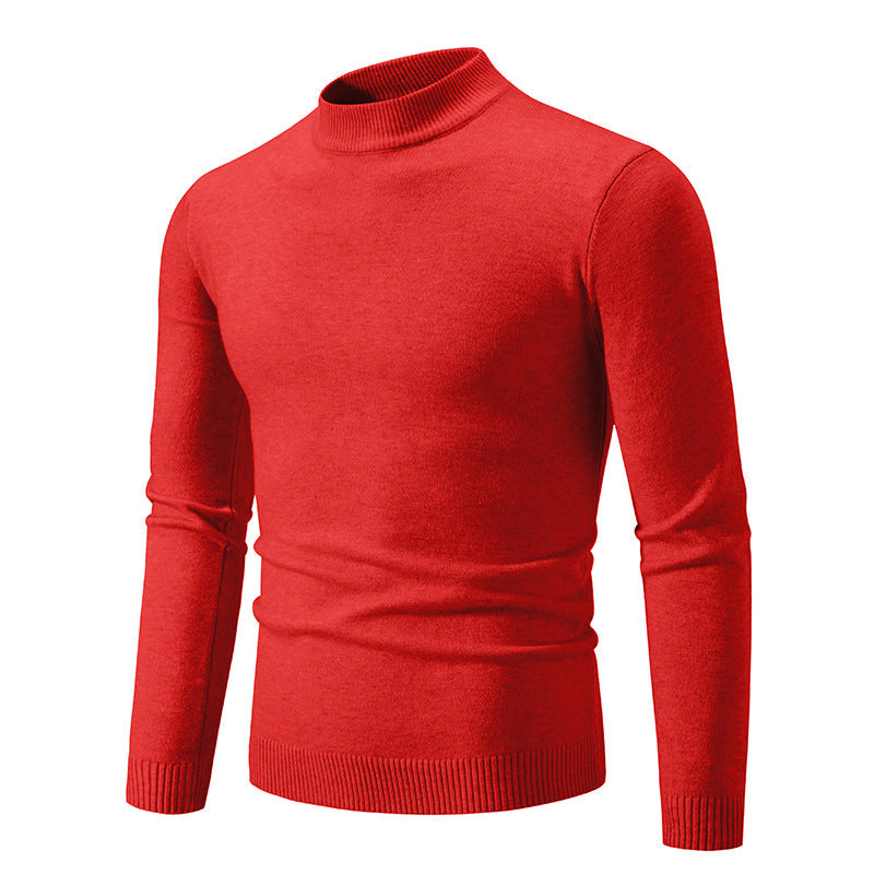Herren Feinstrickpullover mit hohem Kragen und elastischen Bündchen Stilzeits