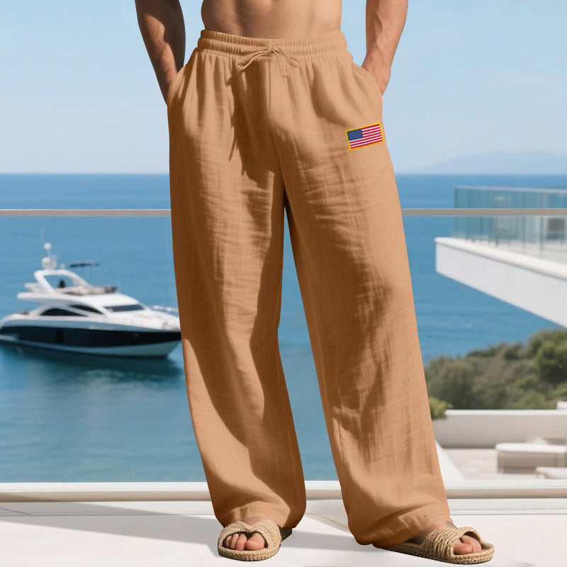 Herren lässige Freizeithose mit elastischem Bund und praktischen Seitentaschen Stilzeits