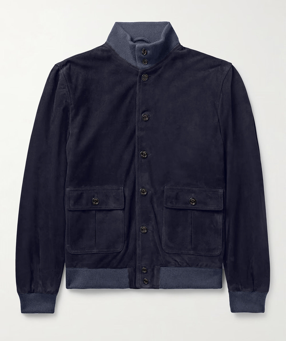 Herren funktionale Utility-Jacke mit hohem Kragen und aufgesetzten Taschen Stilzeits