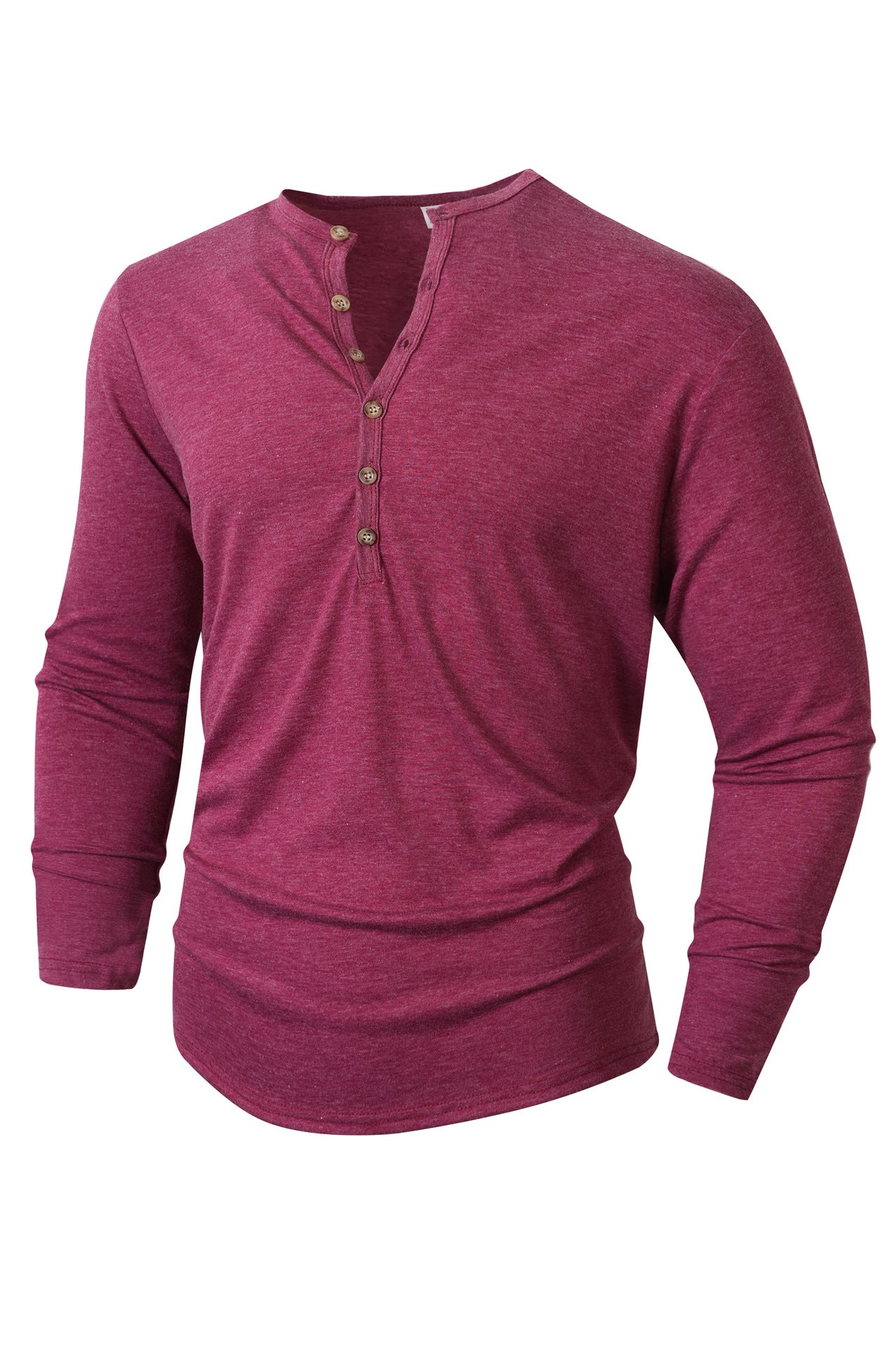 Herren Langarm Henley-Shirt mit Knopfleiste und weichem Baumwollmix Stilzeits
