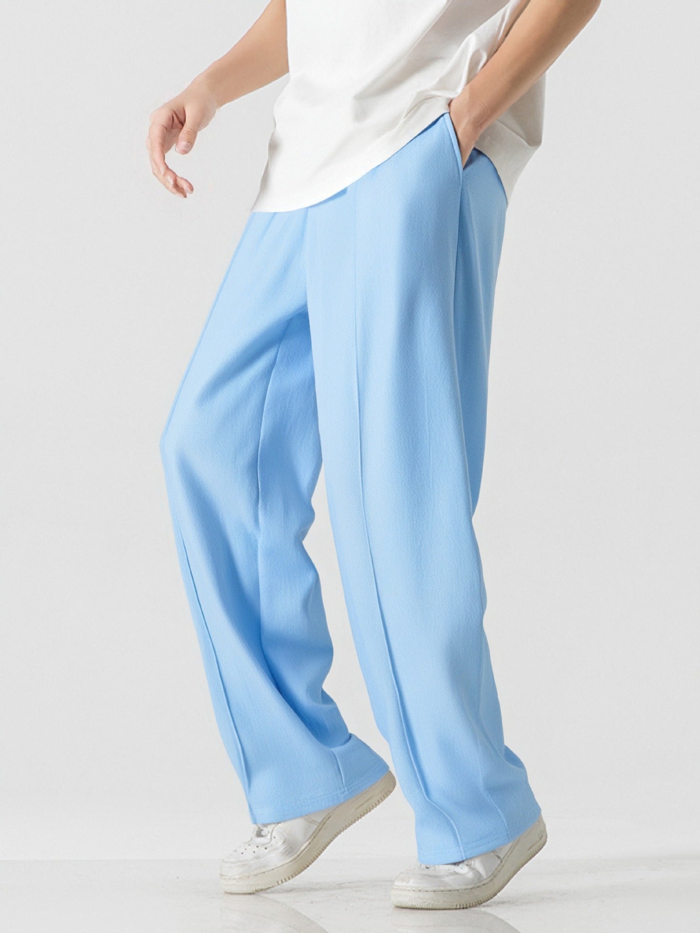 Herren Elegante, weite Freizeithose aus atmungsaktivem Gewebe Stilzeits