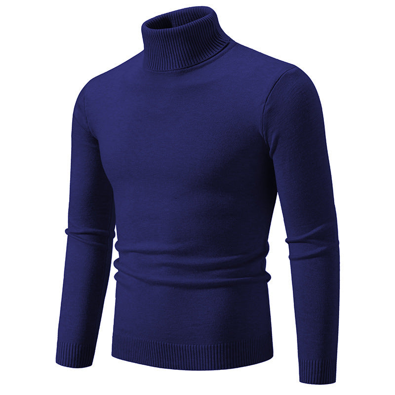 Herren eleganter Rollkragenpullover aus feiner Baumwolle Stilzeits