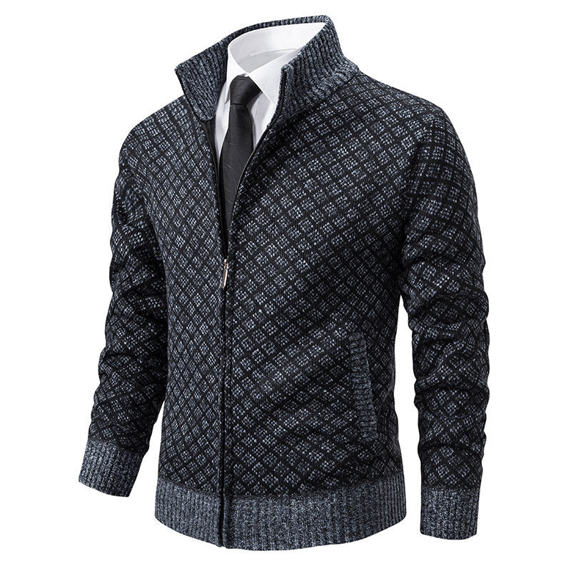Herren stilvolle Strickjacke mit hochwertigem Zipper Stilzeits