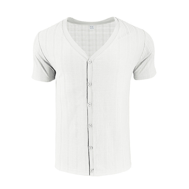 Herren kurzärmliges Hemd mit strukturiertem Design Stilzeits