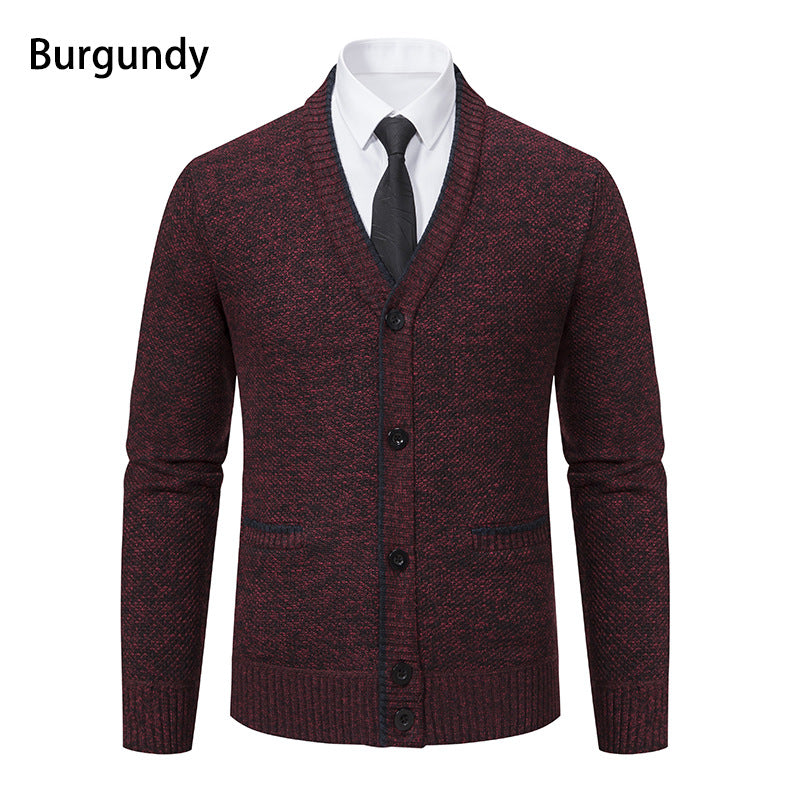 Herren Strickjacke mit V-Ausschnitt und eleganten Details Stilzeits