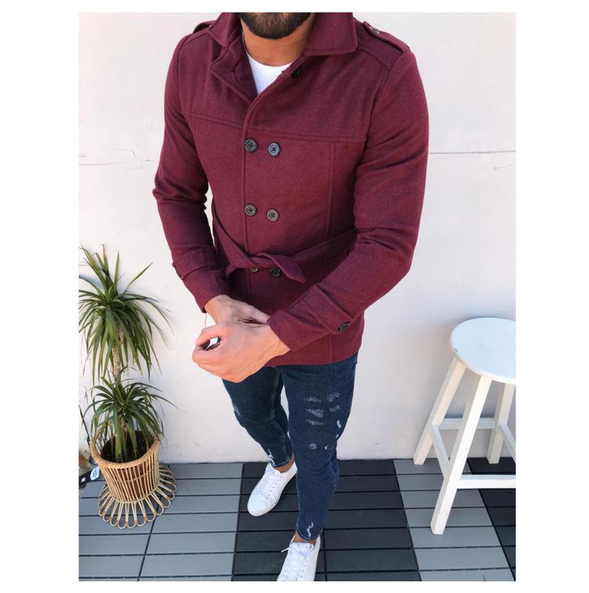 Herren Mantel mit doppelter Knopfreihe Stilzeits