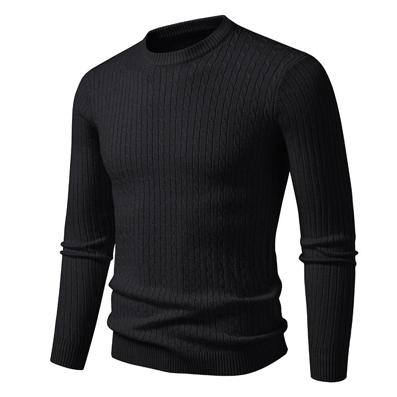 Herren Grobstrickpullover mit elegantem Zopfmuster Stilzeits