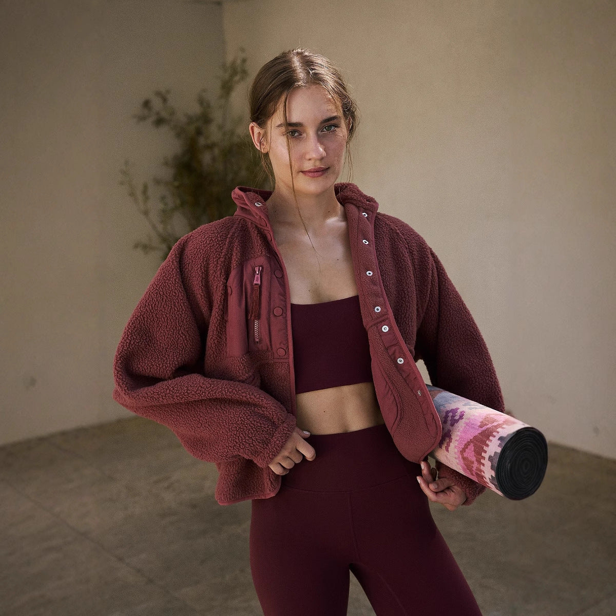 Damen elegante und gemütliche Fleecejacke Stilzeits