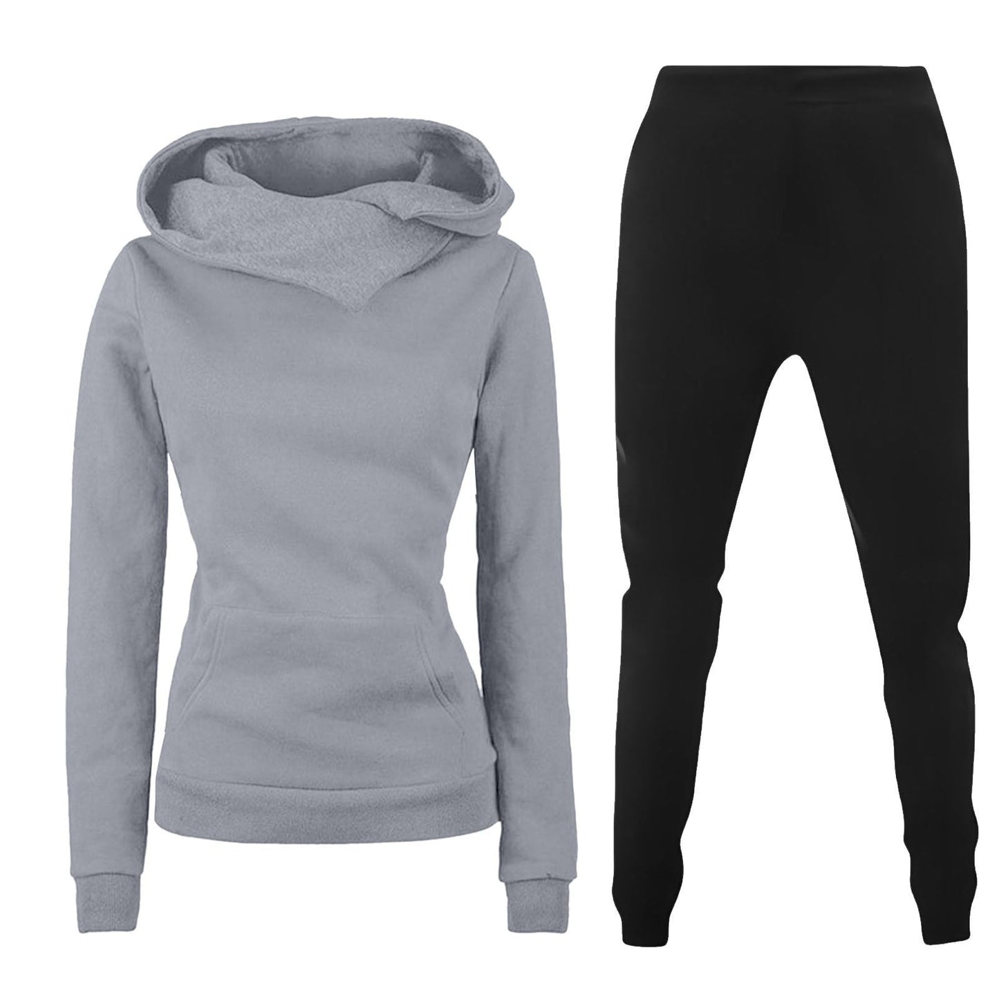 Damen Kapuzenpullover und Sporthose Kombination Stilzeits