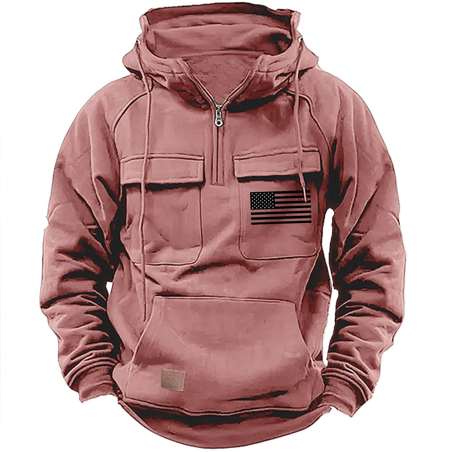 Herren praktische Kapuzenpullover mit zahlreichen Taschen Stilzeits