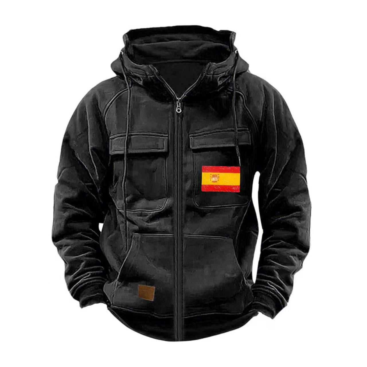 Herren funktionale Jacke mit mehreren Taschen Stilzeits