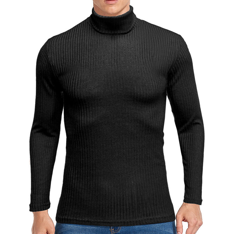 Herren feiner Rollkragenpullover aus strukturiertem Strick Stilzeits