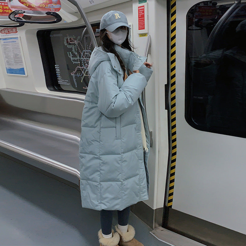 Damen Langer Steppmantel mit praktischen Taschen Stilzeits