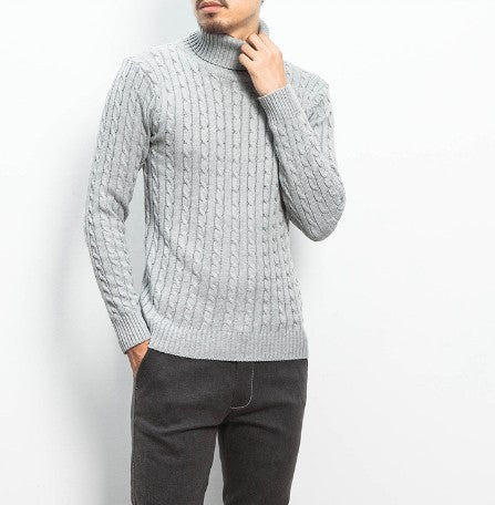 Herren modischer Rollkragenpullover mit strukturierter Strickoptik Stilzeits