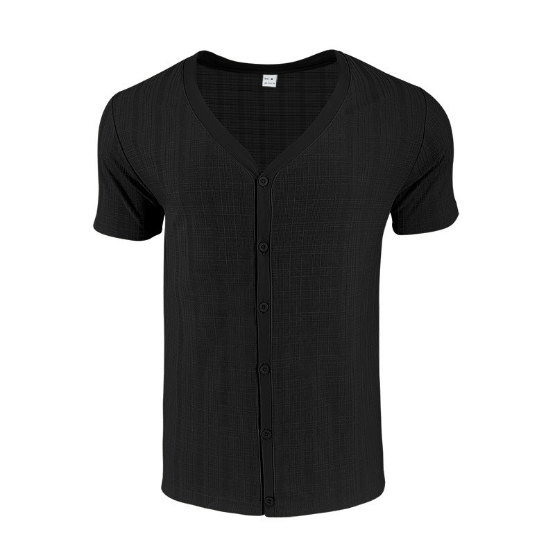 Herren kurzärmliges Hemd mit strukturiertem Design Stilzeits