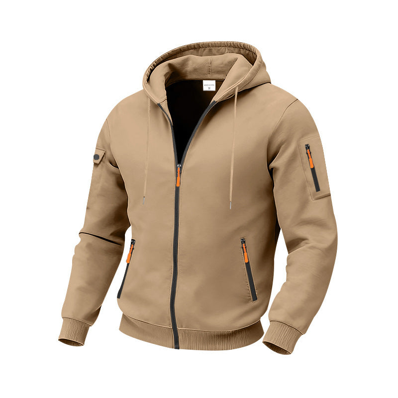 Herren funktionale Kapuzenjacke mit technischen Taschen Stilzeits