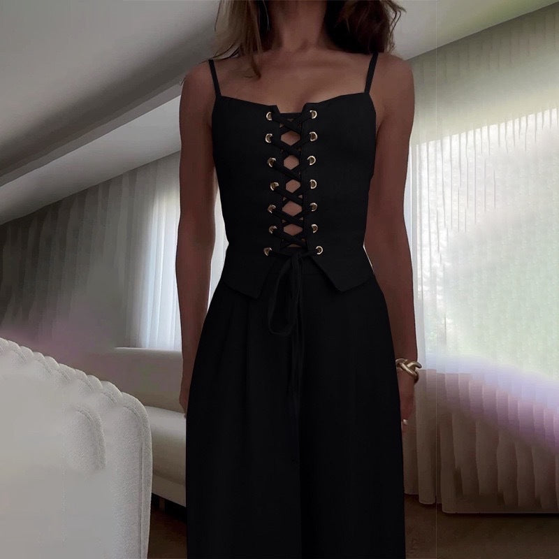 Damen Korsettbluse mit Schnüroptik Stilzeits