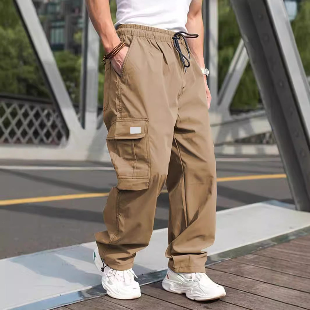 Herren lässige Cargo-Hose mit elastischem Bund und multifunktionalen Taschen Stilzeits