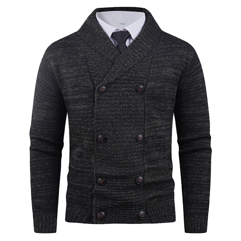 Herren Strickjacke mit doppelter Knopfleiste und feiner Struktur Stilzeits