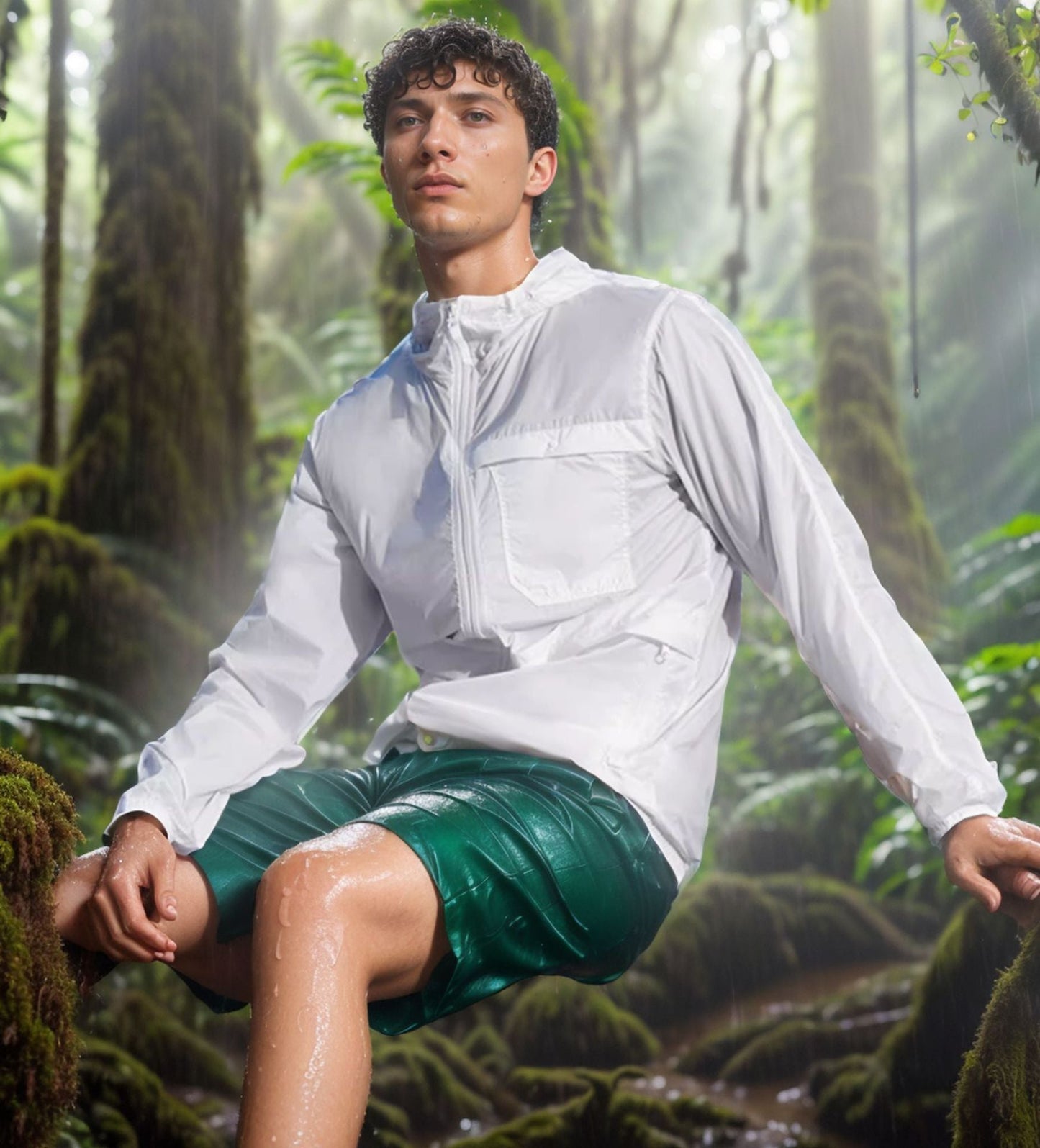 Herren leichte und atmungsaktive Outdoor-Jacke mit Kapuze Stilzeits