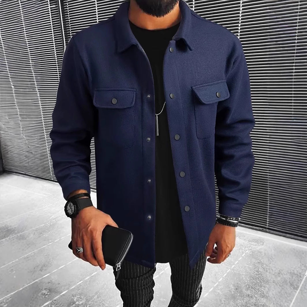 Herren Hemdjacke aus hochwertigem Wollmix Stilzeits