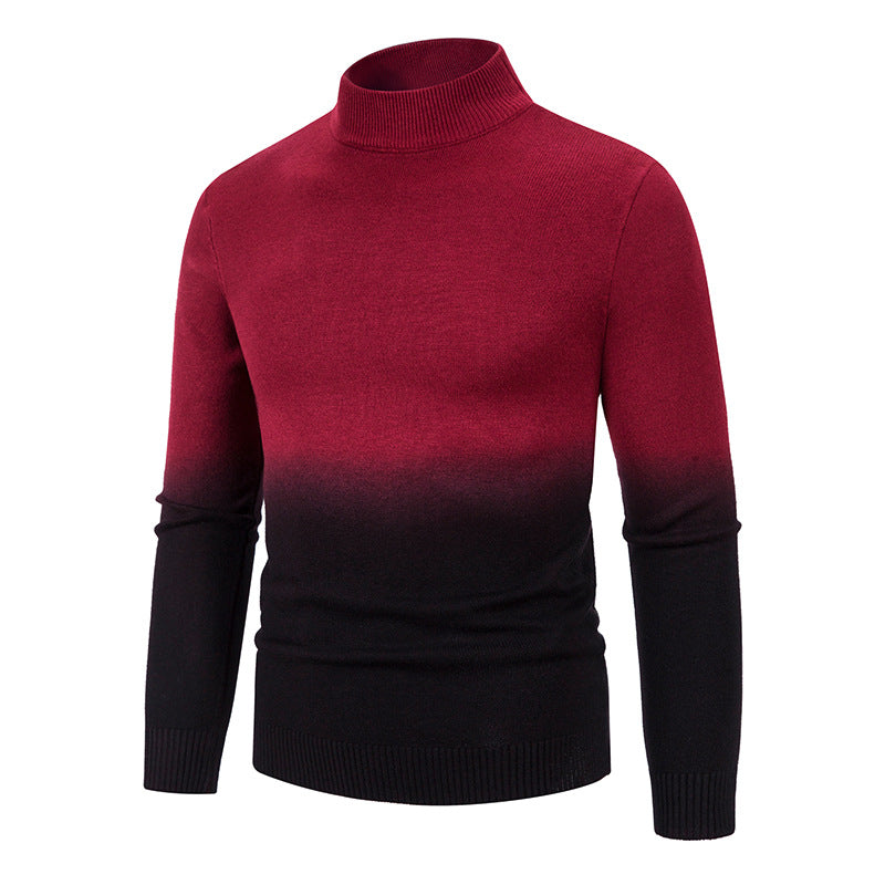 Herren rollkragen Pullover mit Farbverlauf Stilzeits