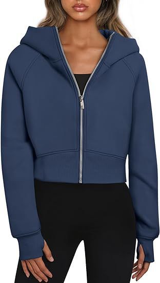 Damen cropped Kapuzenjacke Stilzeits