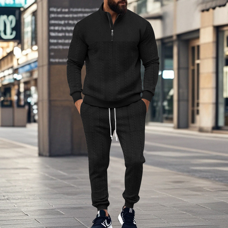 Herren Sportliches Freizeit-Set aus atmungsaktivem Material mit strukturiertem Design Stilzeits