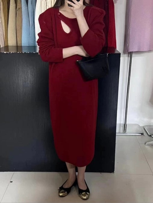 Damen Strickkleid mit modernem Design und eleganten Details Stilzeits