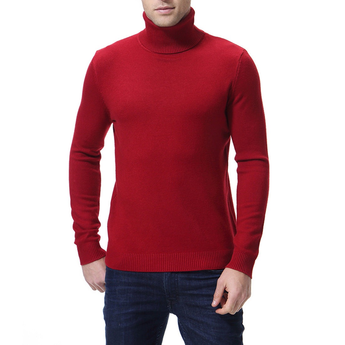 Herren Rollkragenpullover aus feiner Baumwolle Stilzeits