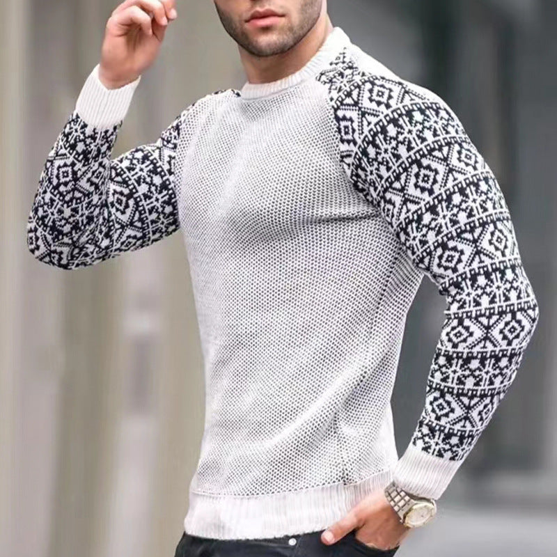 Herren Strickpullover mit grafischem Muster Stilzeits