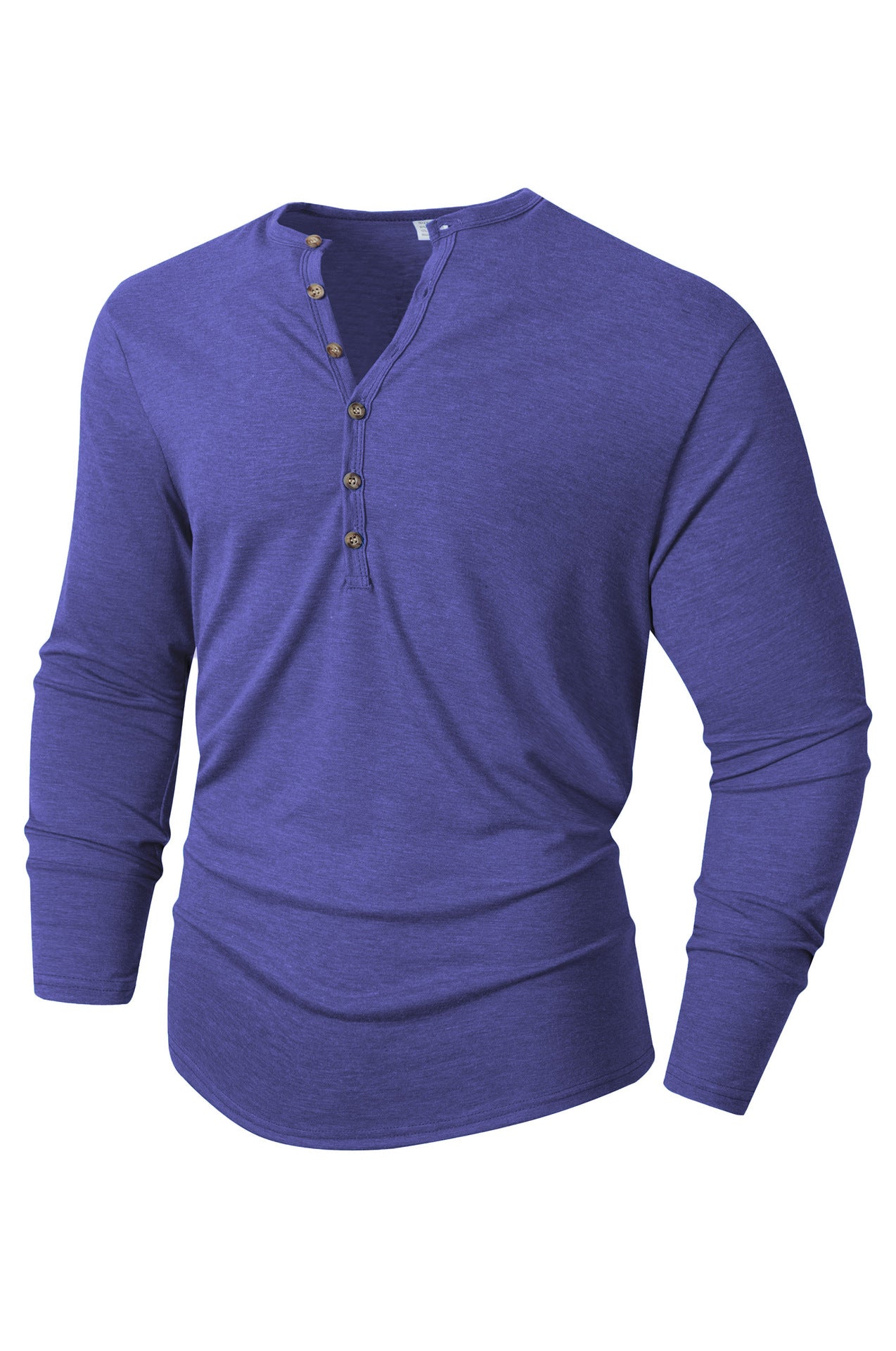Herren Langarm Henley-Shirt mit Knopfleiste und weichem Baumwollmix Stilzeits