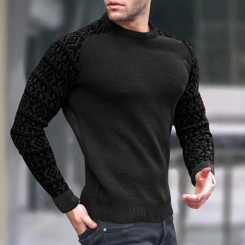 Herren Strickpullover mit grafischem Muster Stilzeits