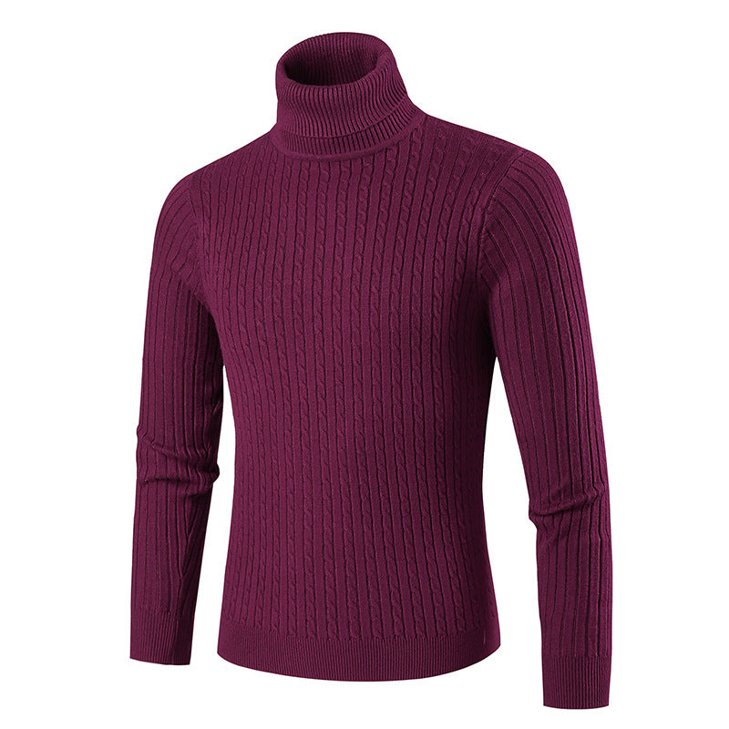 Herren modischer Rollkragenpullover aus strukturiertem Strick Stilzeits