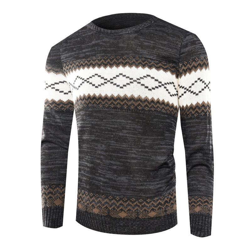 Herren Strickpullover mit modernem geometrischen Muster Stilzeits