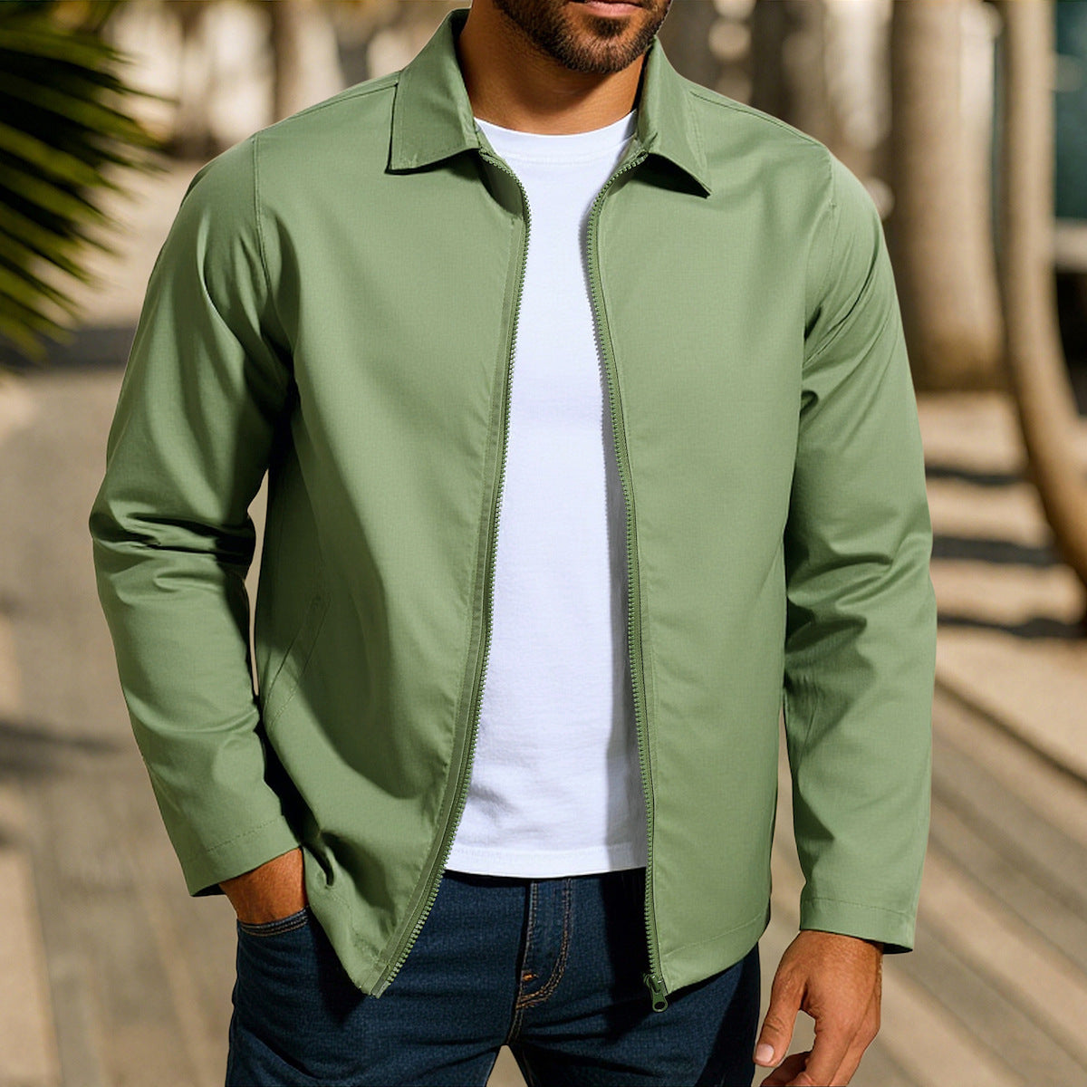 Herren lässige Freizeitjacke mit innovativer Windschutztechnologie Stilzeits