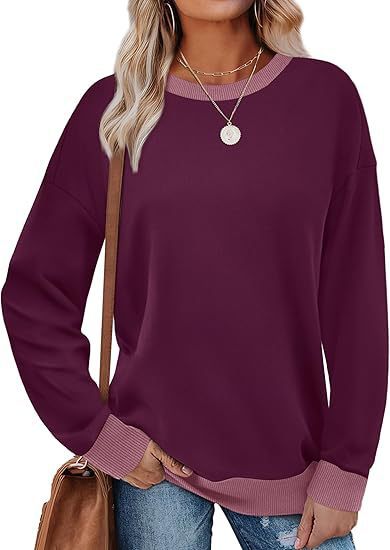 Damen bequemer Sweatshirt mit Raglanärmeln und dekorativem Kragen Stilzeits
